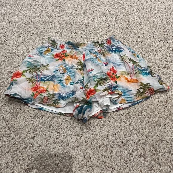 Majorelle Revolve Women's Floral Lightweight Hawaiian Shorts Sz M Beach Vacation - Picture 1 of 6